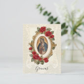 Spanische Beerdigung Guadalupe Religious Vielen Da Dankeskarte (Stehend Vorderseite)