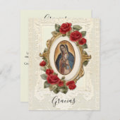 Spanische Beerdigung Guadalupe Religious Vielen Da Dankeskarte (Vorne/Hinten)