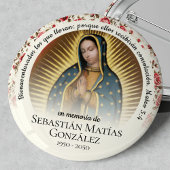 Spanische Beerdigung Virgen de Guadalupe Button
