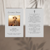 Spanische Beerdigungskarte Foto