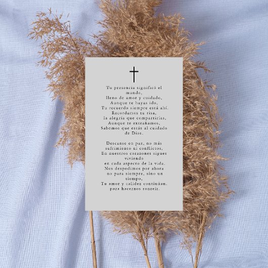 Spanische Beerdigungskarte Foto