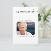 Spanische Beerdigungskarte Gedenkkarte Begleitkarte (Stehend Vorderseite)