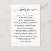 Spanische Beerdigungskarte Gedenkkarte Begleitkarte (Rückseite)