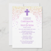 Spanische Bestätigung der Mädchen Einladung (Vorderseite)