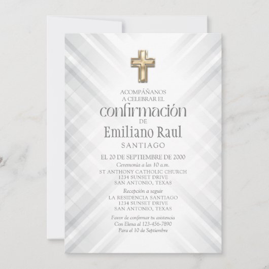 Spanische Bestätigung Einladung (Vorderseite)