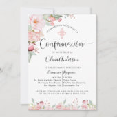 Spanische Bestätigung Rose Gold, Minze Blüte Einladung (Vorderseite)