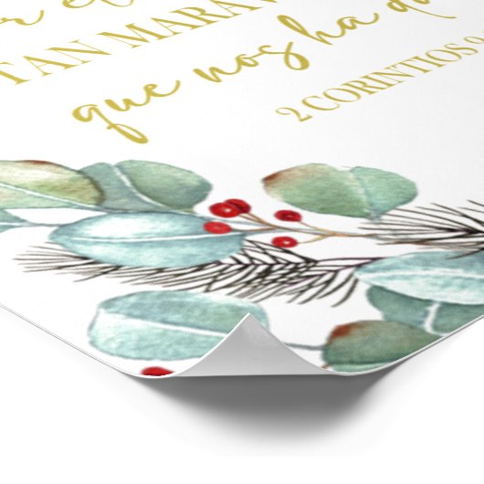 Spanische Bibel Vers 2 Korintios 9 15 Poster (Ecke)