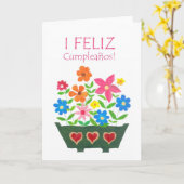 Spanische Blume Karte (Gelbe Blume)