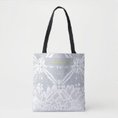 Spanische Blumenmuster - grau Tasche (Vorderseite)