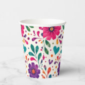 Spanische Blumenparty Pappbecher (Rechts)