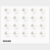 Spanische Boho-Hochzeit runder Aufkleber (Blatt)