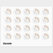 Spanische Boho-Hochzeit runder Aufkleber (Blatt)