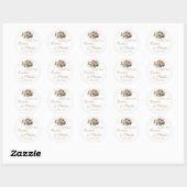 Spanische Boho-Hochzeit runder Aufkleber  (Blatt)