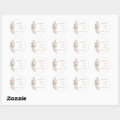 Spanische Boho-Hochzeit runder Aufkleber (Blatt)