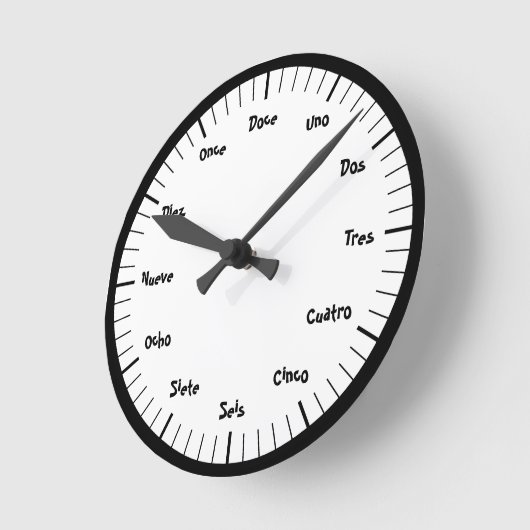 Spanische Buchstabennummern rund um die Uhr (Winkel)