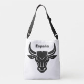 Spanische Bulle-Sondertexte und Farbtaschen Tragetaschen Mit Langen Trägern (Rückseite)