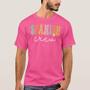 Spanische Crew Retro Groovy Vintage Glücklicher er T-Shirt