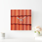 Spanische Dachziegel Quadratische Wanduhr (Zuhause)