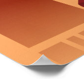 Spanische Dame mit Fan und Rose im Haar Poster (Ecke)