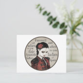 Spanische Damen Postkarte (Stehend Vorderseite)