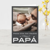 Spanische der Vatertags-Karten-Schablone Karte (Gelbe Blume)