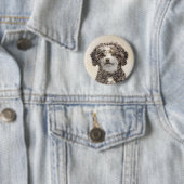 Spanische Dog Malerei - Niedliche Original Hunde K Button (Beispiel)