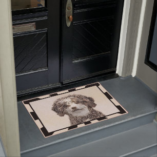 Spanische Dog Malerei - Niedliche Original Hunde K Fußmatte