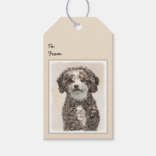 Spanische Dog Malerei - Niedliche Original Hunde K Geschenkanhänger