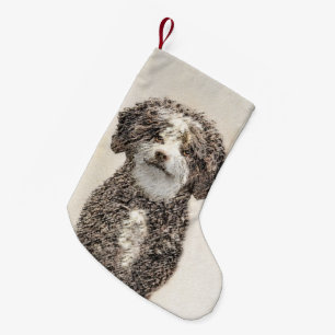 Spanische Dog Malerei - Niedliche Original Hunde K Kleiner Weihnachtsstrumpf