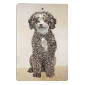 Spanische Dog Malerei - Niedliche Original Hunde K Mini Klemmbrett (Rückseite)