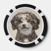 Spanische Dog Malerei - Niedliche Original Hunde K Pokerchips (Rückseite)