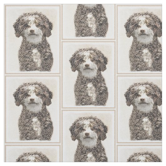 Spanische Dog Malerei - Niedliche Original Hunde K Stoff (Muster)