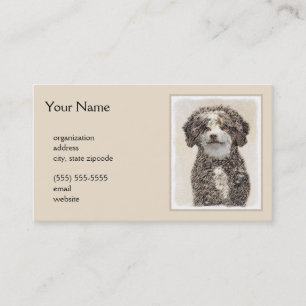 Spanische Dog Malerei - Niedliche Original Hunde K Visitenkarte