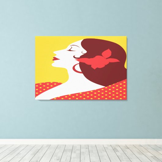 Spanische Dotter Leinwanddruck (Insitu (Holzboden))