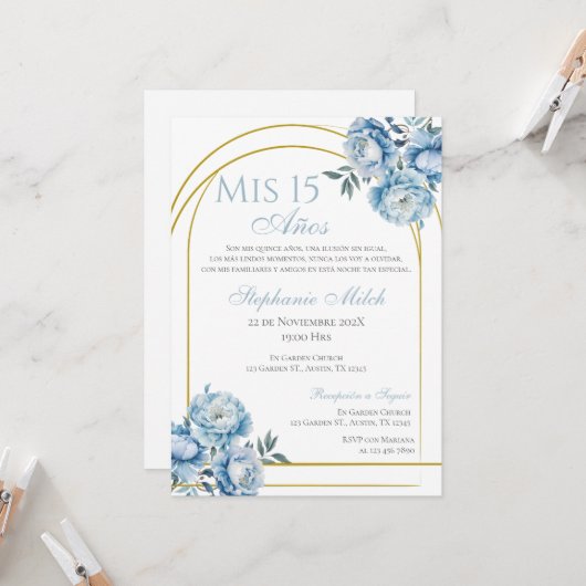 Spanische Einladung der Seestreitkräfte von Quince (Vorderseite/Rückseite Beispiel)