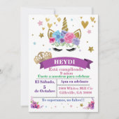 Spanische Einladung zum Geburtstag (Vorderseite)