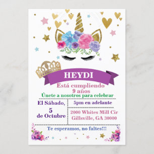 Spanische Einladung zum Geburtstag