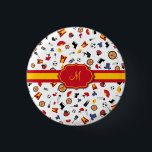 Spanische Einzelteile mit der Flagge, zum Ihres Button<br><div class="desc">Viva España,  feiern alle,  dass Spanien für berühmt ist,  mit diesem reizenden "Viva España" Muster mit spanischer Flagge und addieren Ihr eigenes Monogramm,  Namen oder jeden möglichen Text,  die Sie möchten.</div>