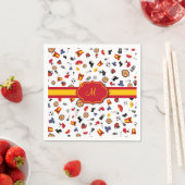 Spanische Elemente mit der Flagge zum Hinzufügen I Serviette (Beispiel)