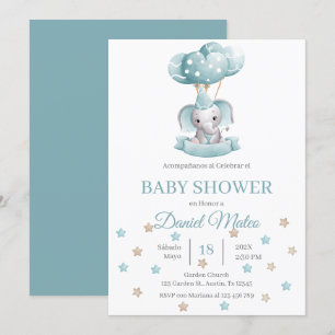Spanische Elephant Baby Dusche Einladung