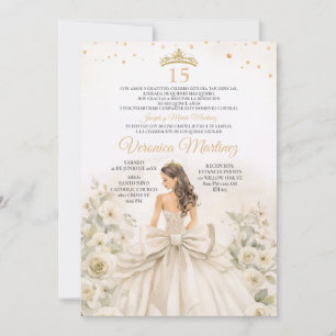 Spanische Elfenbein-Creme-Prinzessin Floral Sweet  Einladung
