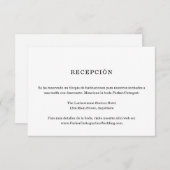 Spanische Empfang-Informationskarte Begleitkarte (Vorne/Hinten)