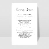 Spanische En Memoria Amorosa Gebet Foto-Karte