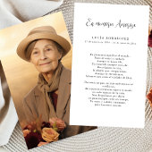 Spanische En Memoria Amorosa Gebet Foto-Karte