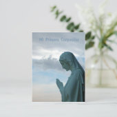 Spanische Erstkommunion Einladung. Lady Praying Postkarte (Stehend Vorderseite)