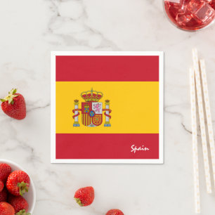 Spanische Fahne und spanische Mode, Party/Sport-Fa Serviette