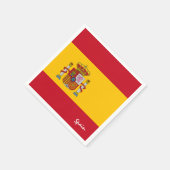 Spanische Fahne und spanische Mode, Party/Sport-Fa Serviette (Ecke)