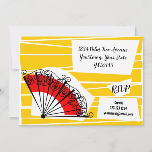 Spanische Fanlandschaft Einladung (Rückseite)