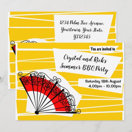 Spanische Fanlandschaft Einladung (Vorne/Hinten)