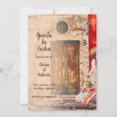 Spanische, farbenfrohe Altstadt Mexikanische Hochz Einladung (Vorderseite)